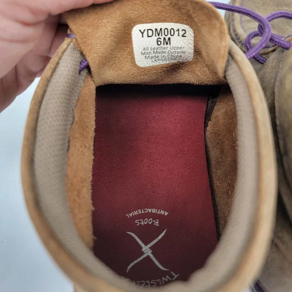 Twisted X Driving Moc Youth Size 6 M YDM0012 Chukka Brown Leather